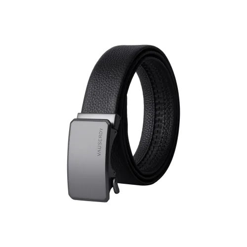 VAUSERDY Ремни из лощеной коровьей кожи Мужской Черный 3,5 см