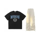 Комплект одежды (Черный топ + Абрикосовые штаны)