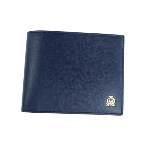 Dunhill Натуральная кожа Кошелек Мужской Морской синий
