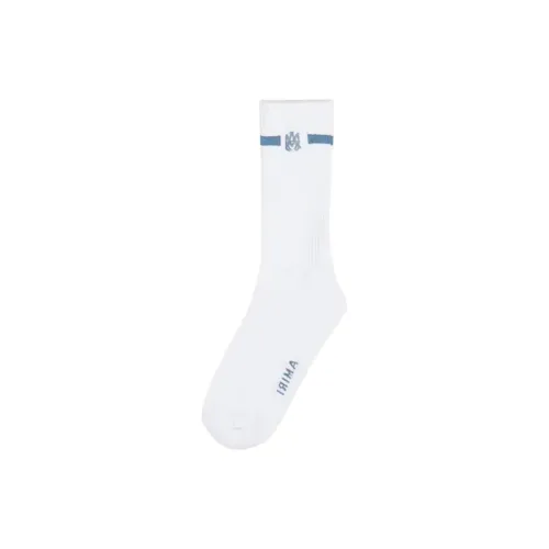 AMIRI 1 Pack Синий Белый Мужской MID Носки до икры