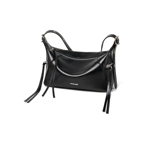 AOKANG Коровья кожа Тоут Подмышечный Сумка через плечо Маленькая квадратная сумка Средний Женская Классический черный Экрю