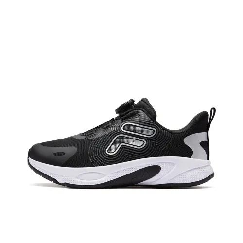 FILA KIDS Performance FPH Легкие амортизаторы Низкий топ Детская беговая обувь Черный Космический серебристый Подростки