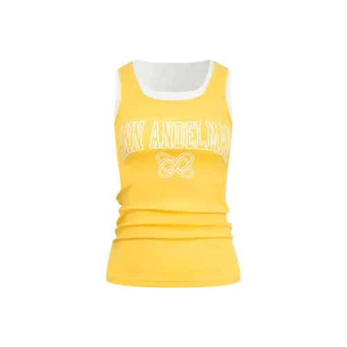 Ann Andelman Желтые Женские Майки