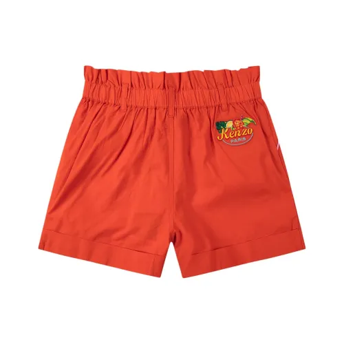 KENZO SS24 Шорты Детские Персиково-Оранжевые