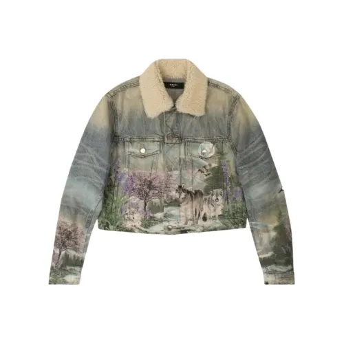 AMIRI Blue Men's Denim Jackets  
AMIRI Синий Мужские Джинсовые Куртки