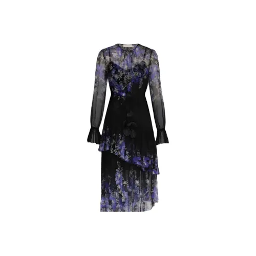 Zimmermann Синий Женские Длинные Платья с Рукавами