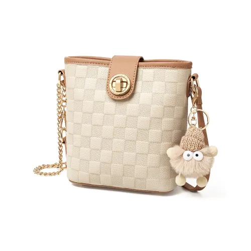 AOKANG Сумка из крупнозернистой текстуры коровьей кожи Сумка через плечо Чехол для телефона Маленький Женский Экрю Классический Черный