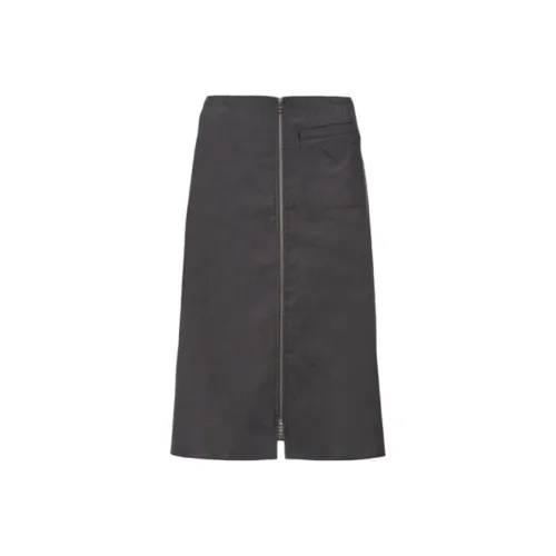 PRADA Серый Женские Повседневные Длинные Юбки