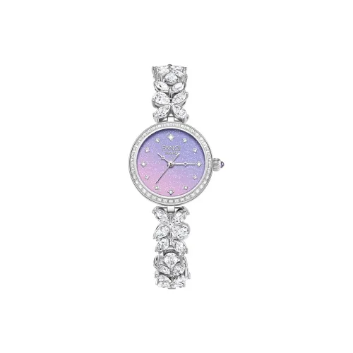 FANCI Wisteria Flower Series Кристалл Фиолетовый # Good Luck Кварцевый механизм Часы Женские Фиолетовый Циферблат
