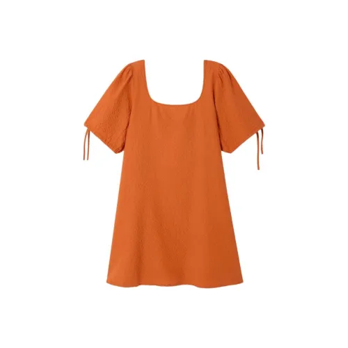 AMERICAN VINTAGE A.M SS25 Платье Tuffaz Короткий рукав Платье Женское