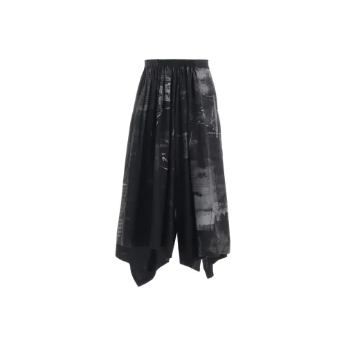 Yohji Yamamoto Серые Женские Повседневные Брюки