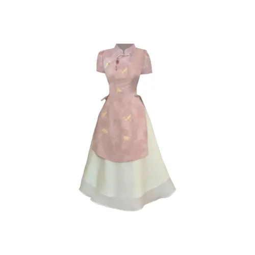 PZGE Короткий рукав Платье Женское