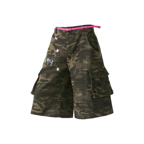 HOKLV Армейский зеленый камуфляж Унисекс Джинсовые шорты