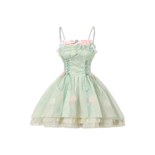 MISTVB Розовый/зеленый Женские Слиплатья