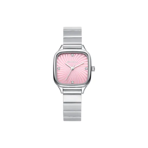 RINA VELLA Кварцевый механизм Часы Женские Розовый циферблат