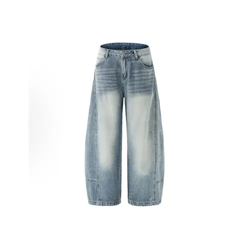 W7H1 Синие Унисекс Джинсы