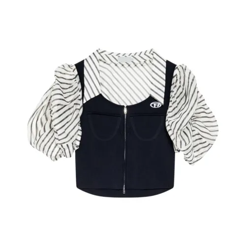 RE'VAN Черный Женские Короткие Топы