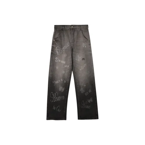 ED HARDY X Угольно-черные унисекс джинсы