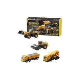 Коллекционное издание Сплав Конструкция Транспорт Подарочная коробка Набор из 4 штук + Карта + Набор для препятствий из 30 элементов