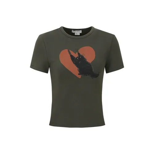 URBAN REVIVO Средне-серый Женские T-рубашки