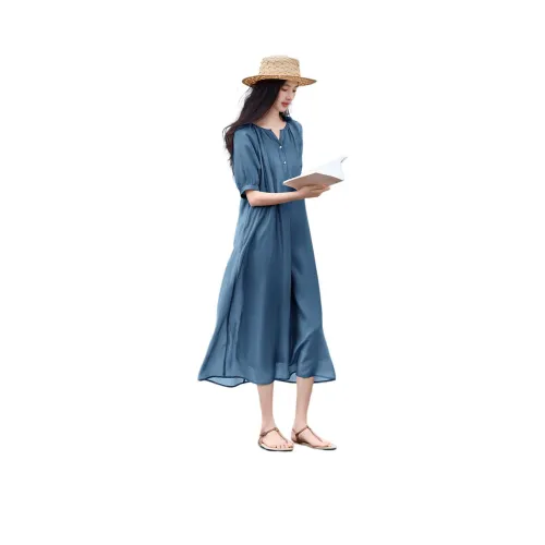 XWI Короткий рукав Платье Женское