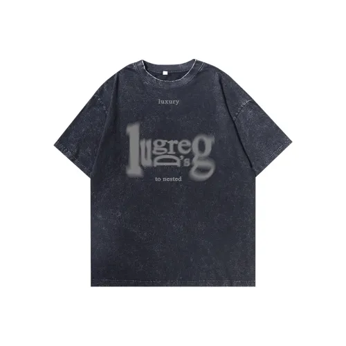 LUANBU Роскошная уличная мода Винтаж Короткий рукав Т-рубашки Повседневный Полу-рукав Унисекс