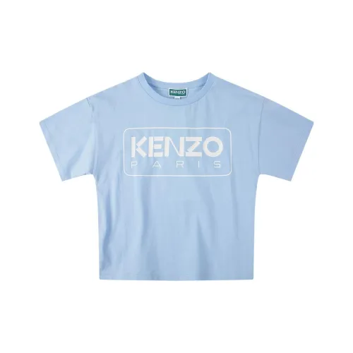 KENZO T-рубашка SS24 Небесно-голубая Детская