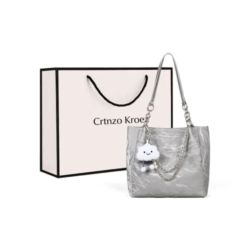 Crtnzo Kroez Коровья кожа Тоут Сумка на одно плечо Стандартная Women's Silver