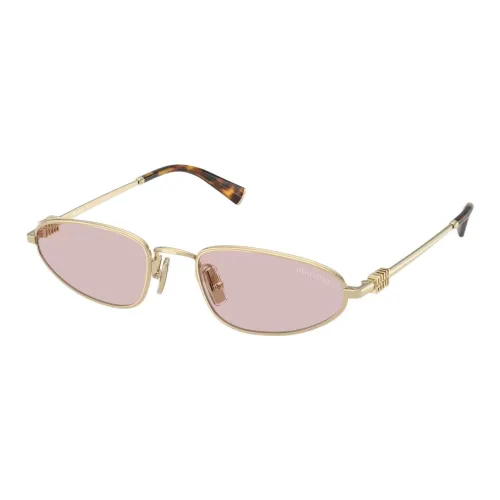 MIU MIU Сплав OVAL SUNGLASSES Унисекс Золотой