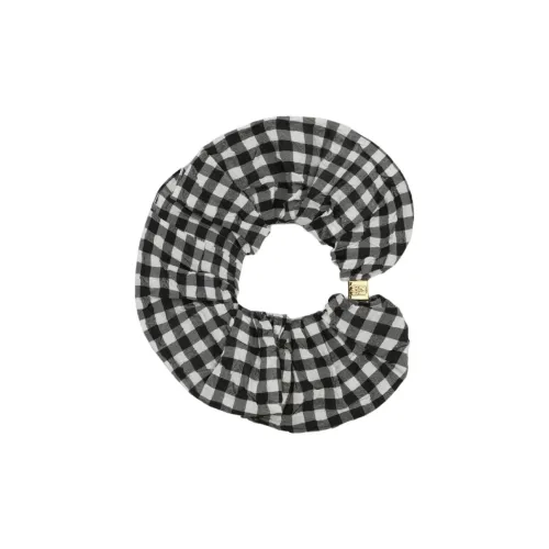 GANNI Резинка для волос Женская Черный Белый