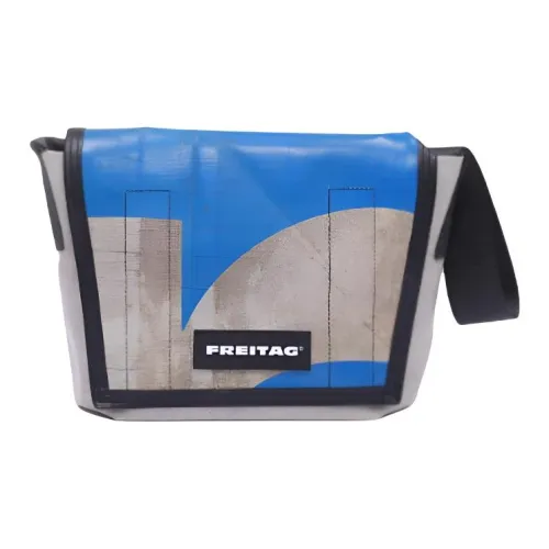 FREITAG Lassie ПВХ Курьерская Сумка Сумка через плечо Сумка на плечо Средняя Унисекс Синий Серый Белый