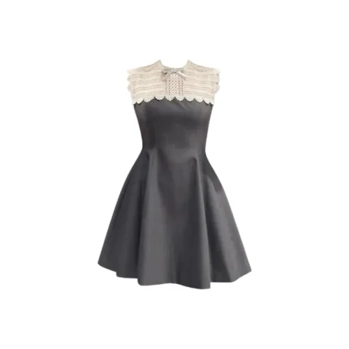 ACJL Лето Сладкий стиль Утяжка на талии Линия А Короткая юбка Для Дня рождения Женская