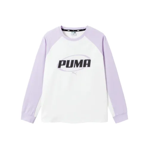 PUMA Фиолетово-белый Тон 00371 Kids T Рубашки