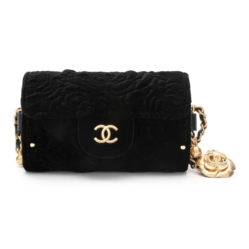 CHANEL Велюрный кошелек для карт кошелек с золотой монеткой сумка с клапаном кошелек для карт женский черный