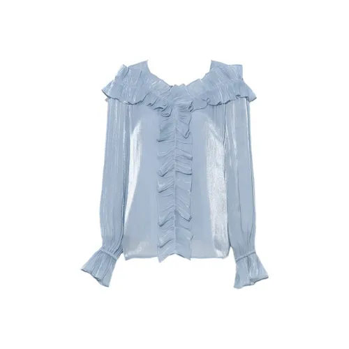 DPLAY Ледниково-голубые Женские Рубашки