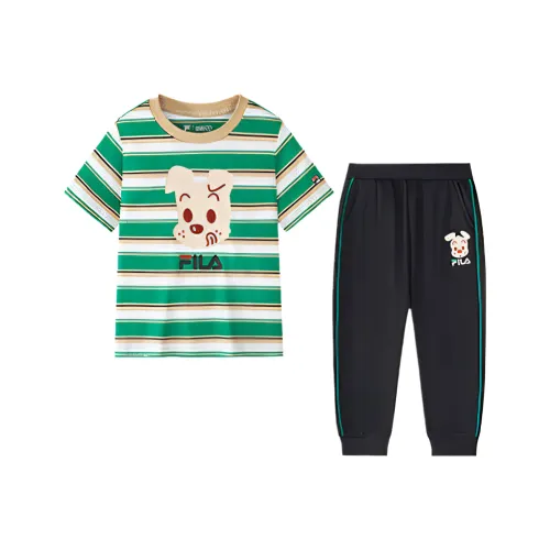 FILA KIDS x YUANTIANZHI LIANMINGKUAN Повседневная спортивная одежда SS25 2 предмета комплект для детей 3-7 лет