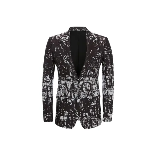 Alexander McQueen FW22 Бизнес-костюм Пальто Мужской Черный