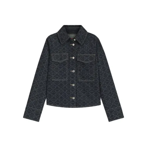 Hugo Boss Темно-синие Женские Джинсовые Куртки