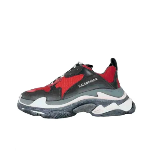 Balenciaga Triple S массивные кроссовки Low Top Red Men's