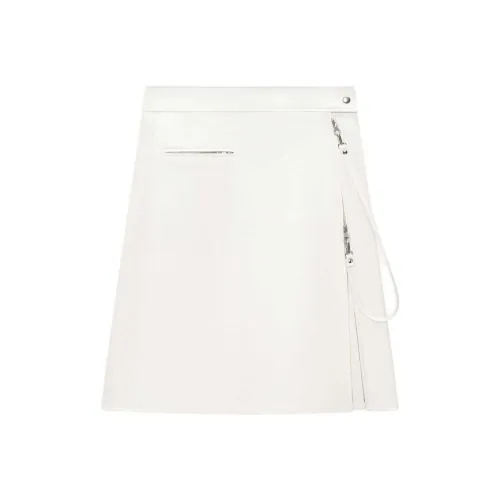 COURREGES SS25 Зипер Виниловая Юбка Кожа Длинная Юбка Женская