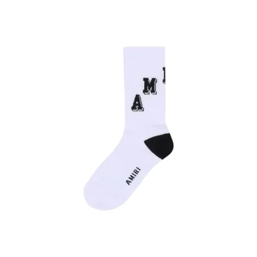 AMIRI 1 шт Белый Унисекс MID Носки до икры