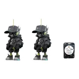 Черепа Особенный Forces Подвеска 1 пара + Бесплатно Черное Сердце Пластиковый пакет