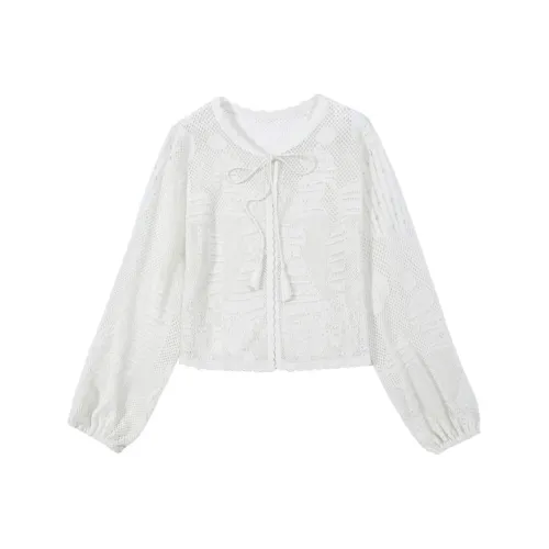 MIIDII Экрю Женские Короткие Топы