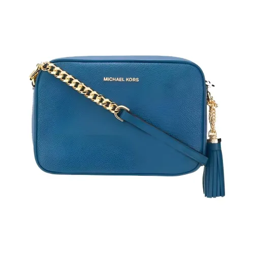 MICHAEL KORS Jet Set Коровья кожа Camera Сумка Сумка через плечо Средний Женская Синяя