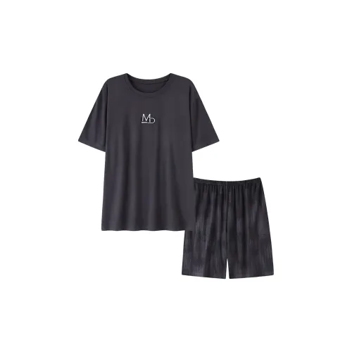 WOLFSFUL RSY3820 Мужской Ночной Небесный Серый Мужской Пижамный Комплект