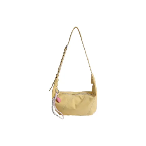 HCXK Холст Плечевая сумка Унисекс Черный Экрю Желтый Светло-серый