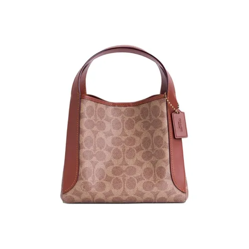 COACH Hadley Коровья кожа Одно плечо Сумка Средний Женские Коричнево-желтый Карамель