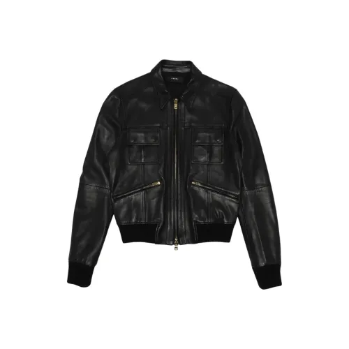 AMIRI Кожа Куртка Мужская Черная
