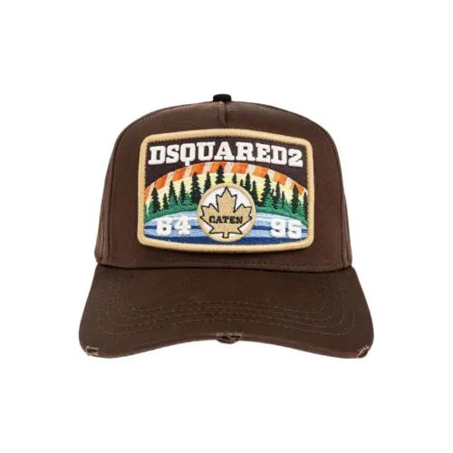 DSQUARED 2 Хлопок Бейсболки Мужские Коричневые