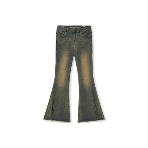 Безшовный крой, промытый синий, женские джинсы